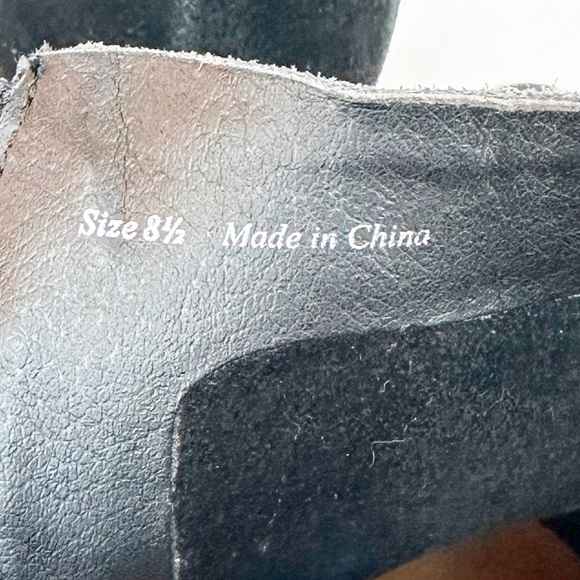 Dolce Vita Saira Suede Double Zip Stacked Heel Ankle Booties Black Size 8.5 - Picture 6 of 7